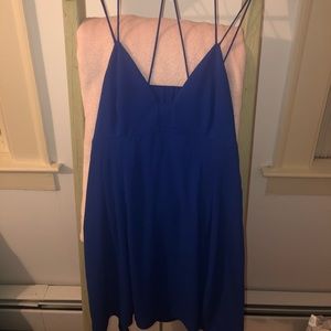 Royal blue halter dress